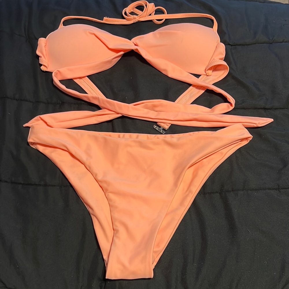 SHEIN peach swimsuit size medium